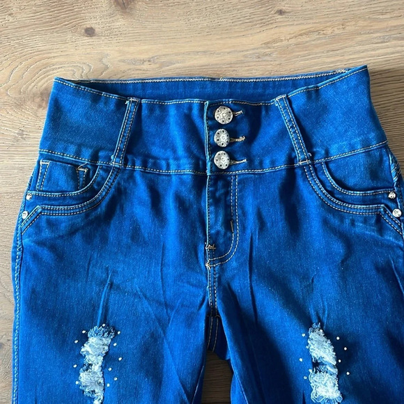 Butt Lifting Colombian Jeans Size 9 - Picture 3 of 7